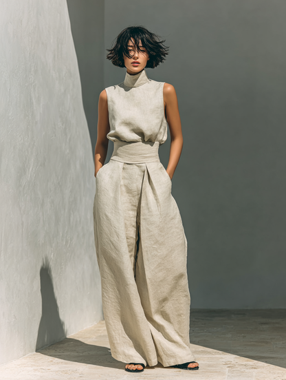 María | Conjunto lino minimalista