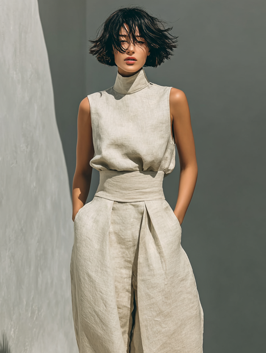 María | Conjunto lino minimalista