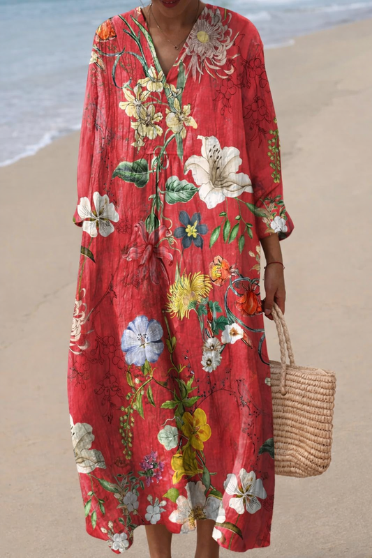 Canela™ | Vestido boho maxi