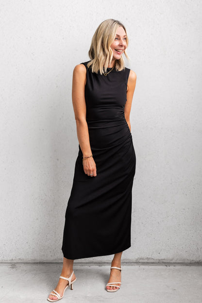 Vestido midi Maya - Negro