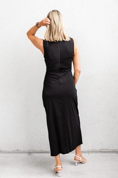 Vestido midi Maya - Negro