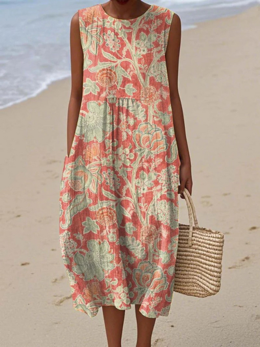 Beth™ | Vestido midi de flores